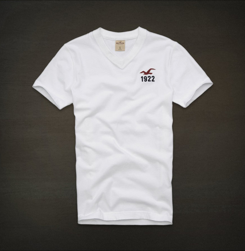 Hollister Hombres cuello en V Corto Remera HCO3960